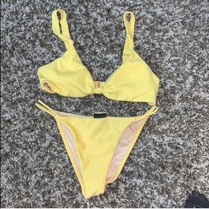 Pacsun neon yellow bikini set